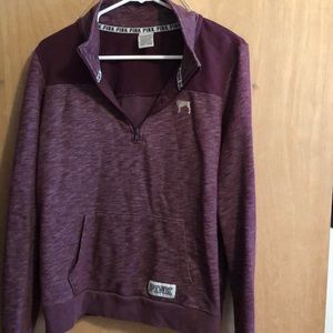 Victoria’s Secret PINK maroon partial zip jacket